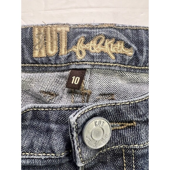 Kut From The Kloth Blue straight Bootcut Mid-Rise Casual Denim Dark Wash Size 10 - Picture 3 of 7